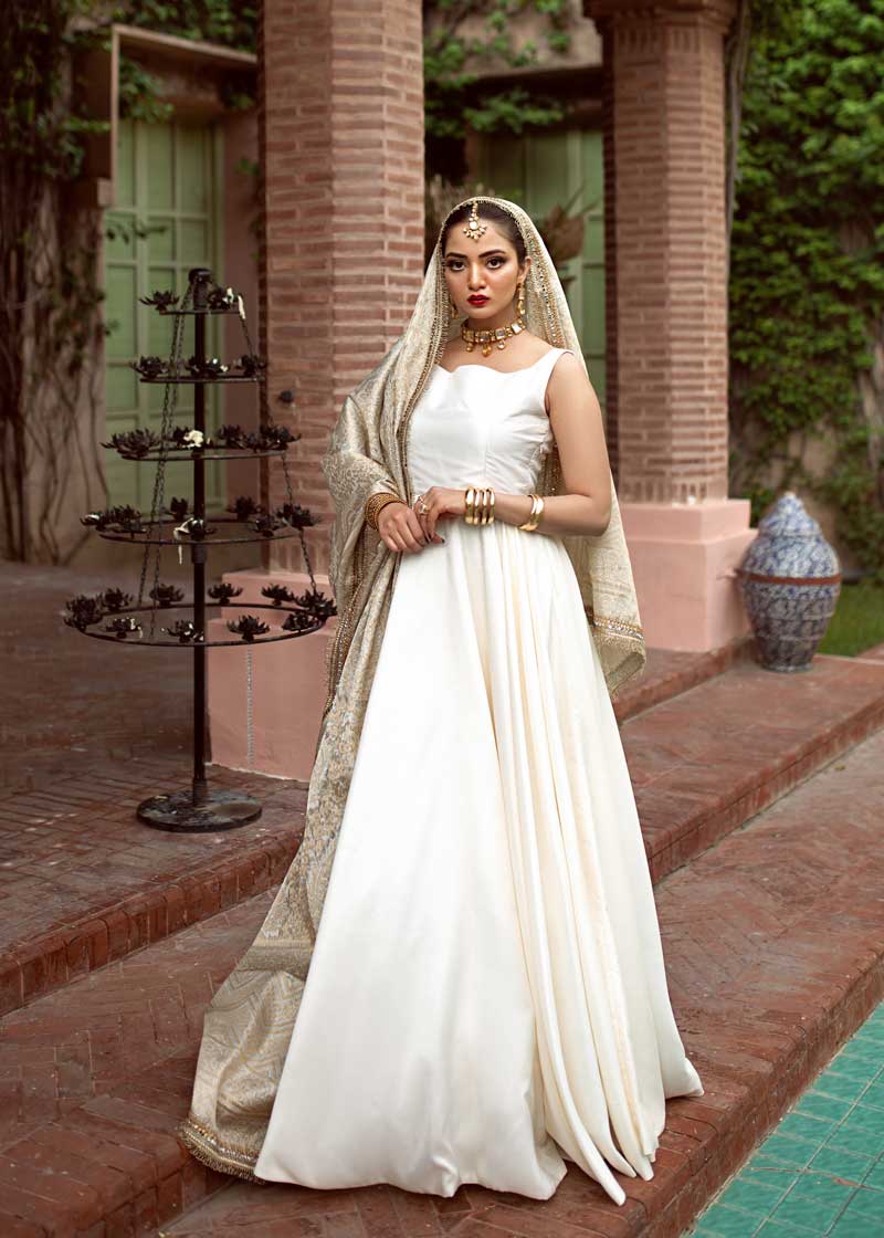 Indo-Western Green Drape Dress with handwrought Dabka and Resham Work –  Destiny By Anjali